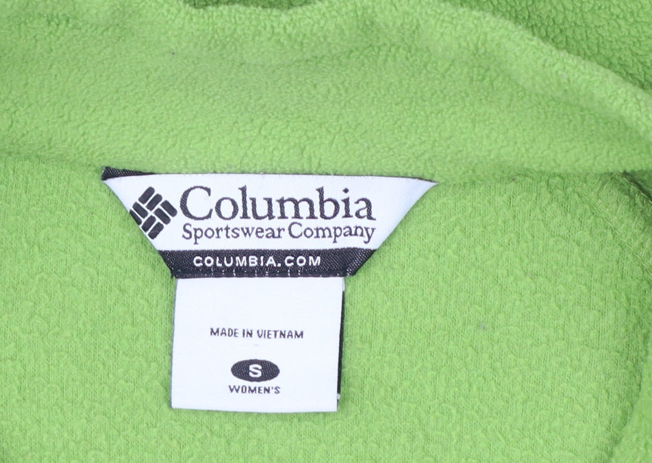 Columbia Women Green Fleece Full Zip Jacket Size S Outdoor