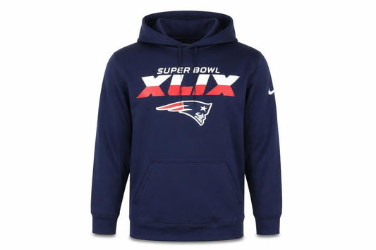 Nike Men's Blue Therma-Fit Super Bowl XLIX Pullover Hoodie Size M