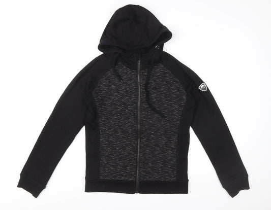 Trespass Womens Black Full Zip Hoodie UK 10 Polyester Blend