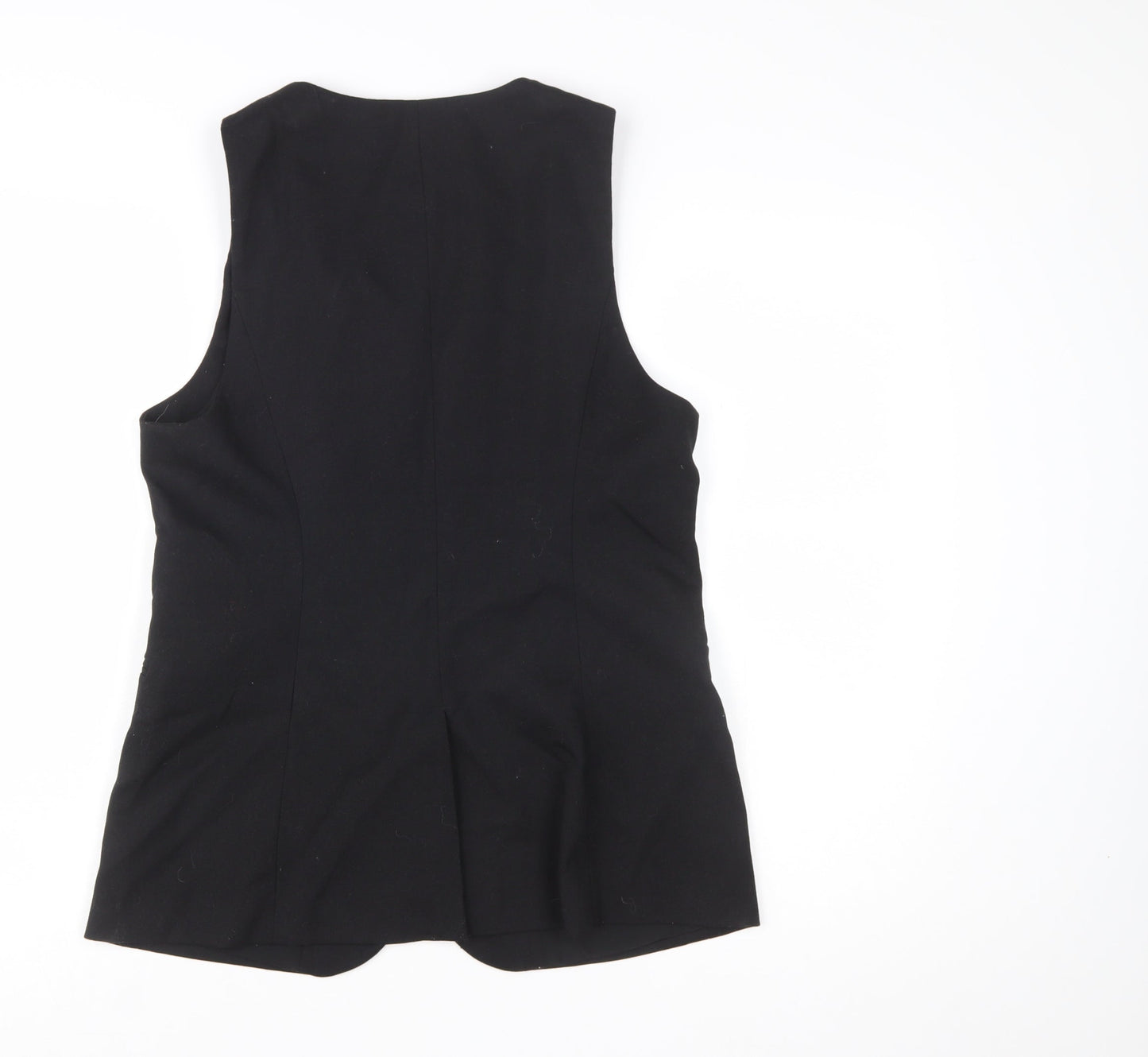 H&M Women Black Size 14 Sleeveless Suit Waistcoat Classic Tailored