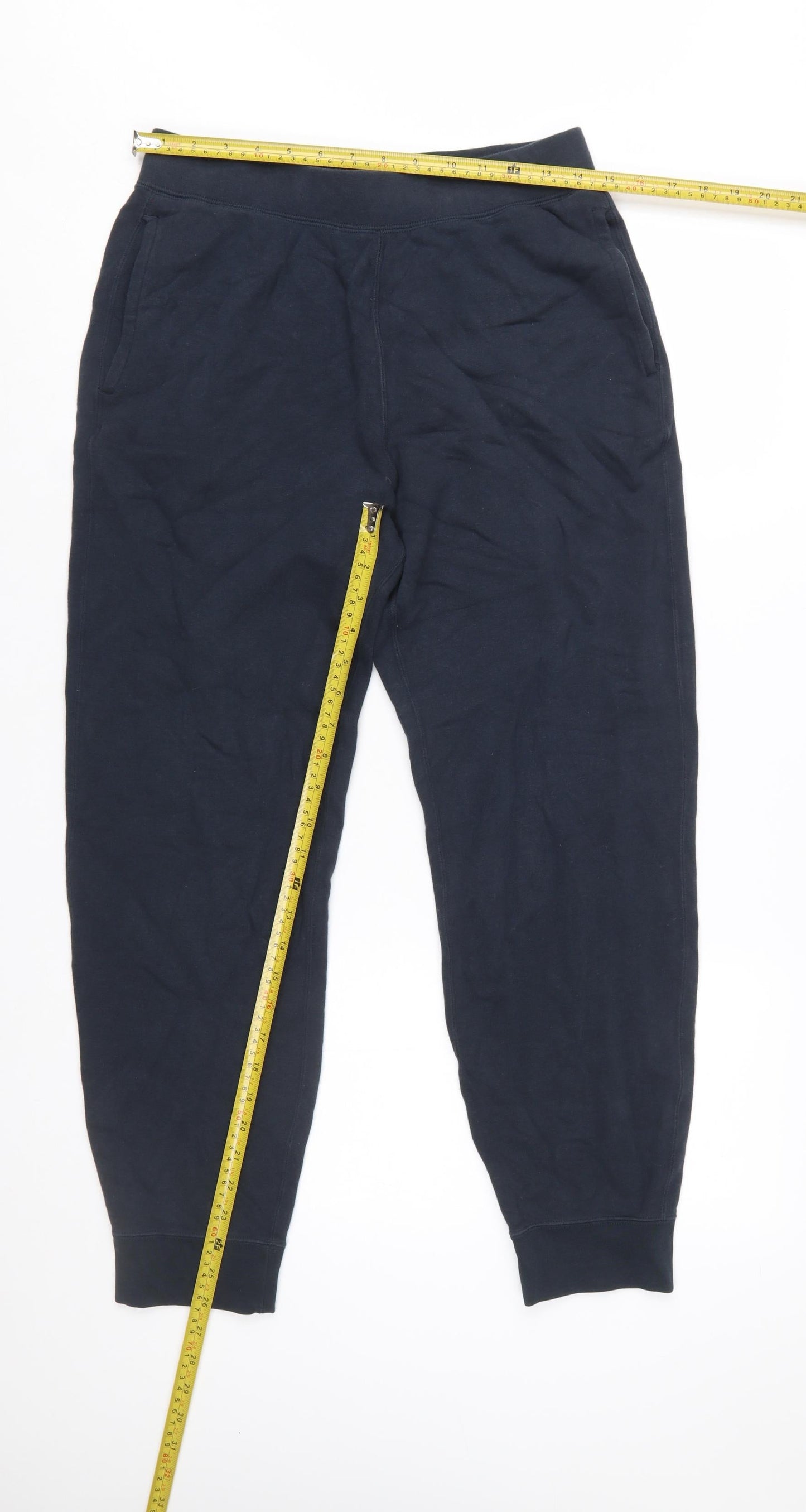 UNIQLO Men's Black Jogger Trousers M Cotton Blend Regular Fit