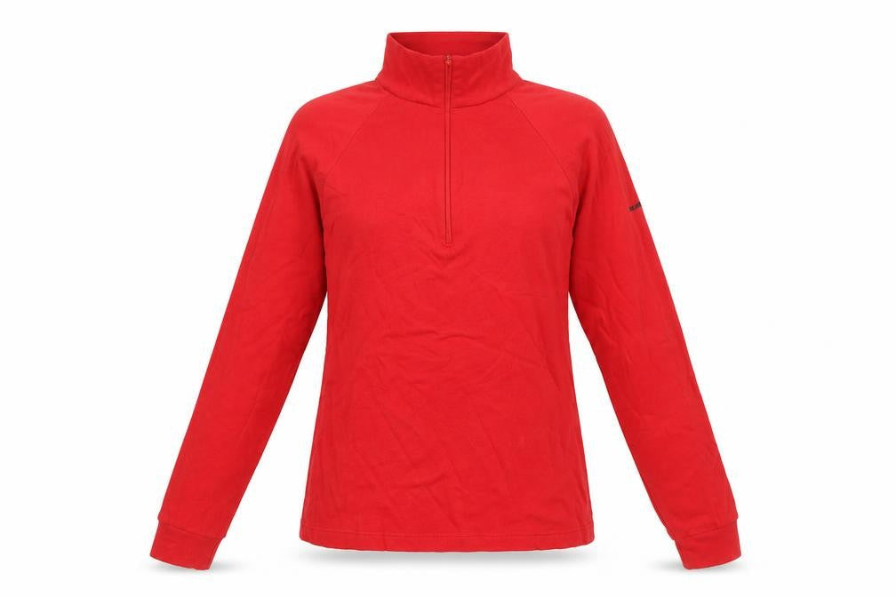 Trespass Women's Red 1/4 Zip Pullover Sweatshirt Size S Cotton