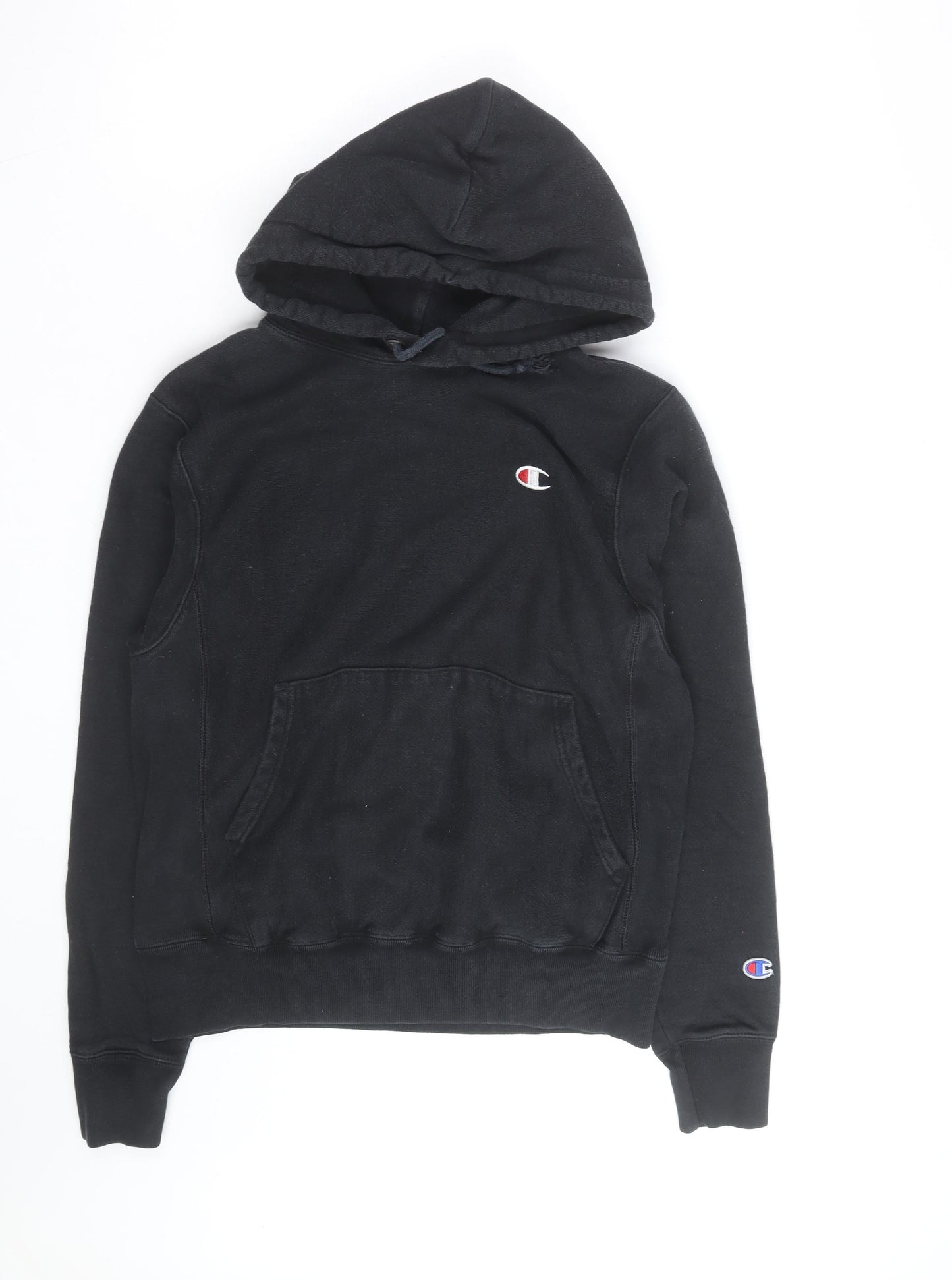 Champion Men's Black Small Pullover Hoodie Fleece Sweatshirt