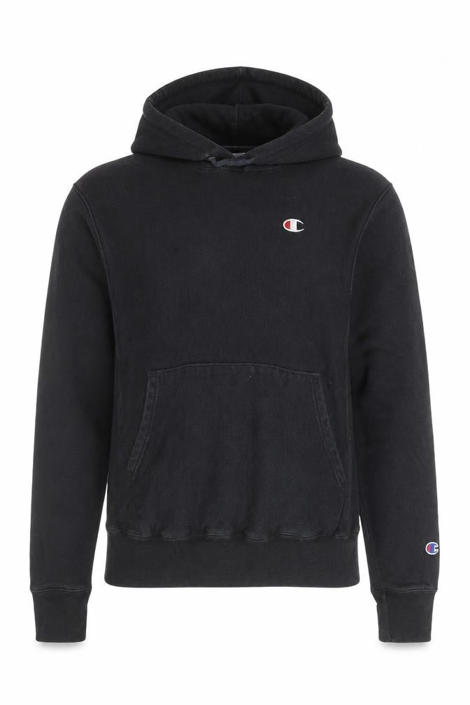 Champion Men's Black Small Pullover Hoodie Fleece Sweatshirt