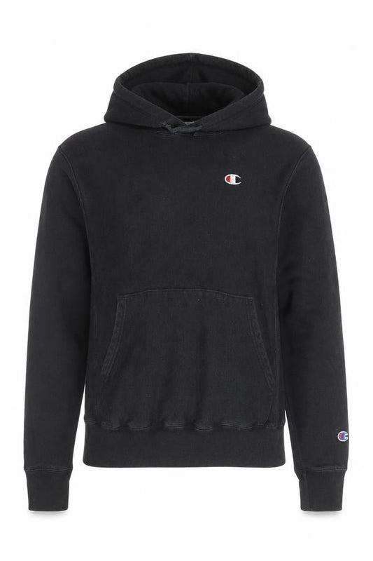 Champion Men's Black Small Pullover Hoodie Fleece Sweatshirt