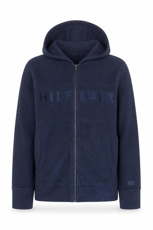 Tommy Hilfiger Men's Blue Full Zip Fleece Hoodie Size M