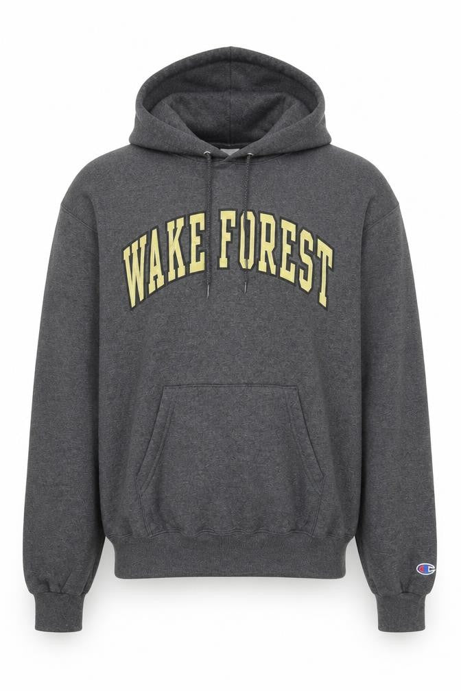 Champion Men's Grey Wake Forest Pullover Hoodie Size M