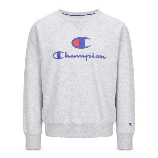 Champion Men's Grey Logo Pullover Sweatshirt Size L