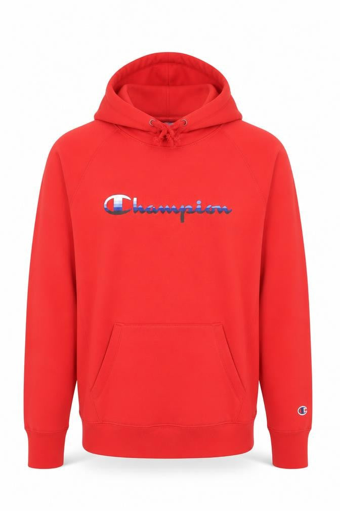 Champion Mens Red XL Pullover Hoodie with Logo Front