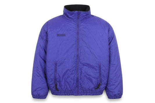 Columbia Mens Blue L Puffer Jacket Nylon Outdoor Full Zip Winter Coat