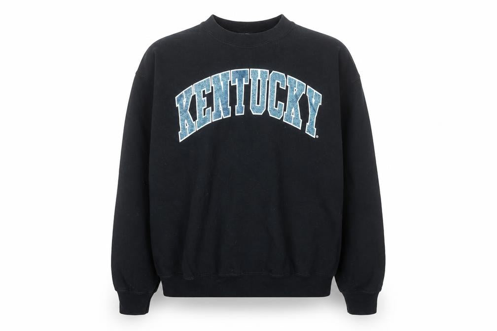 Gildan Men's Black Kentucky Pullover Crew Neck Sweatshirt Size M
