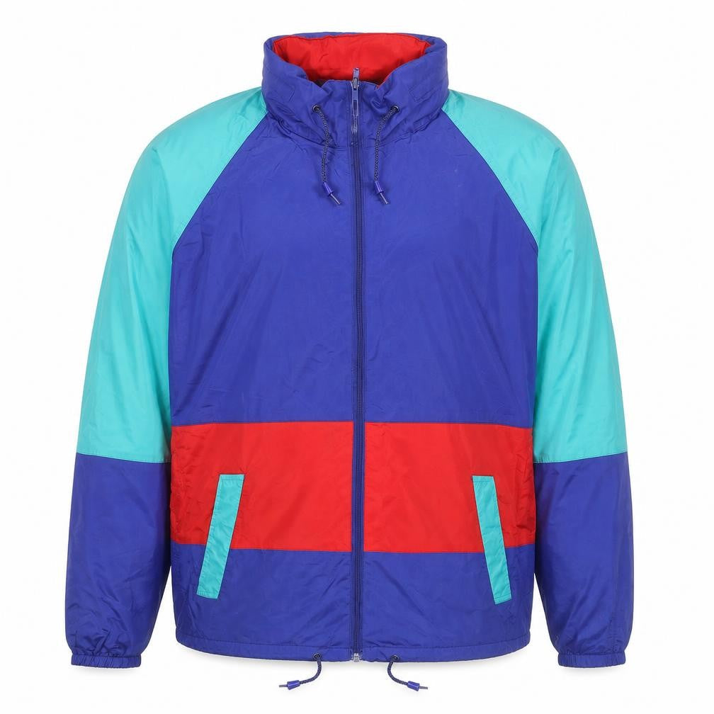 St Bernard Men's Multicoloured M 90s Waterproof Windbreaker Jacket