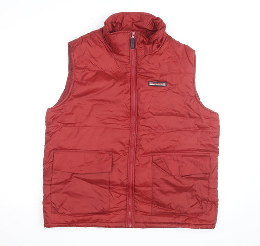 Carsize Men's Red Padded Nylon Bodywarmer Waistcoat Size L