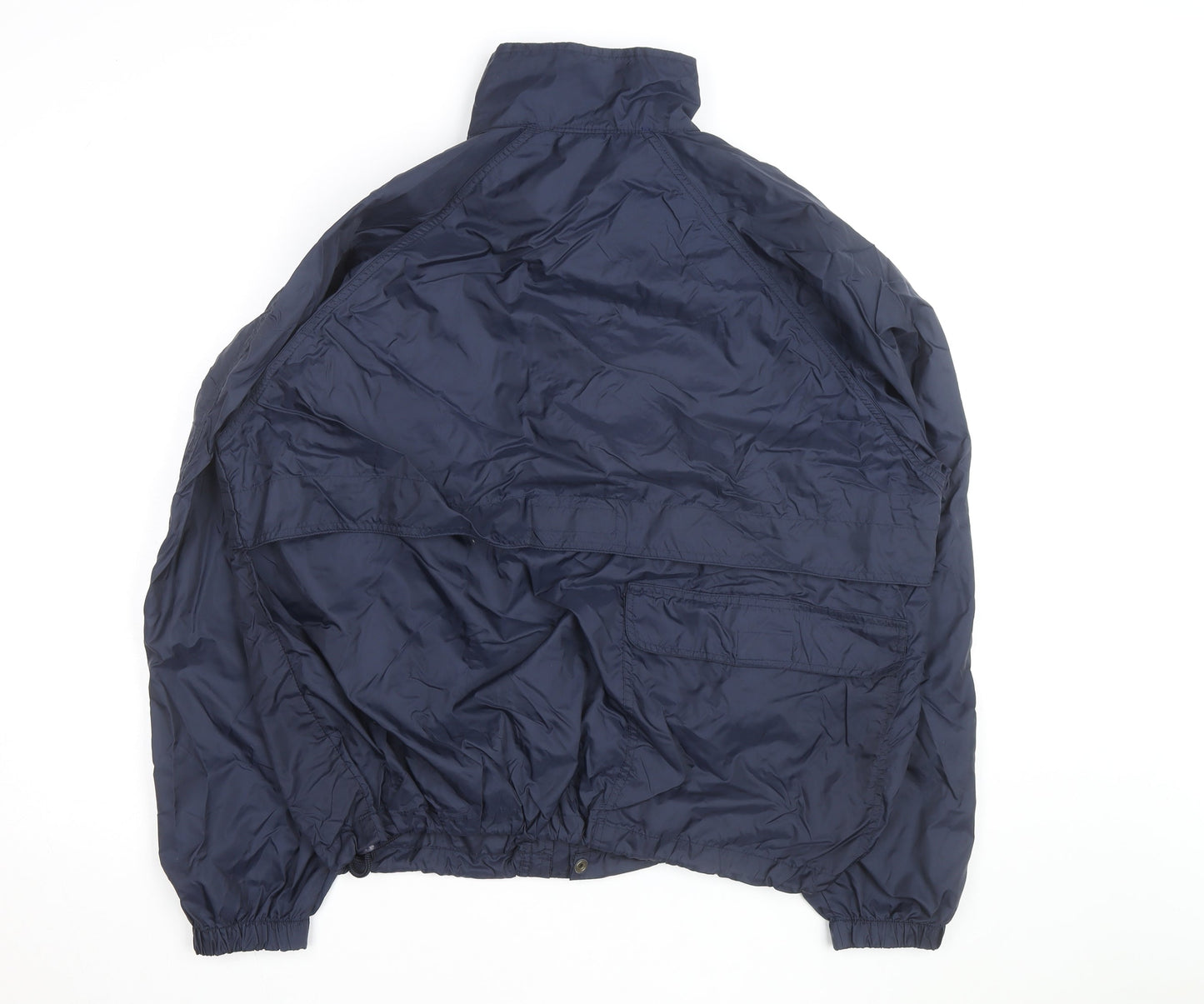 Jeep Men's Blue L Windbreaker Jacket Nylon Lined Outdoor Style