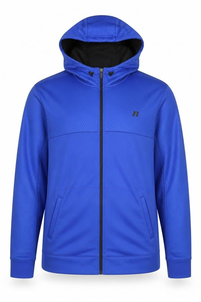 Russell Men's Blue 2XL Full Zip Hooded Sports Hoodie