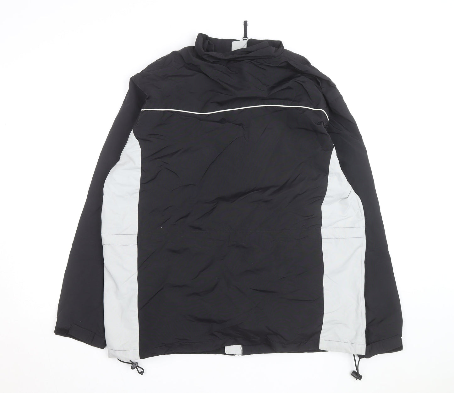 Athletech Men’s Black Grey Medium Waterproof Windbreaker Jacket