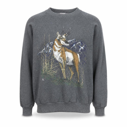 Jerzees Men’s Grey XL Graphic Animal Nature Pullover Sweatshirt