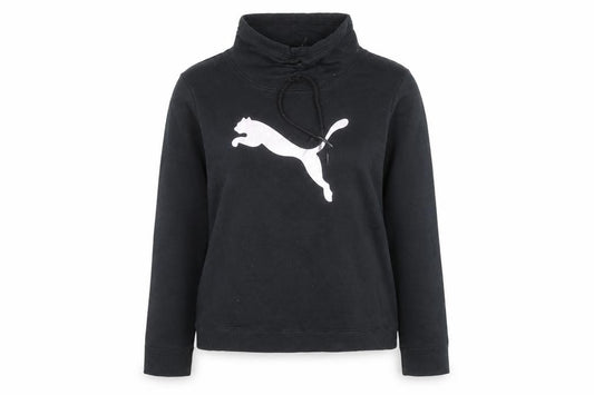 Puma Womens Black Size 14 Pullover Sweatshirt with Logo Design