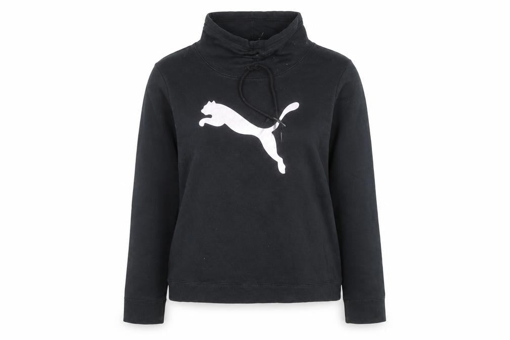 Puma Womens Black Size 14 Pullover Sweatshirt with Logo Design