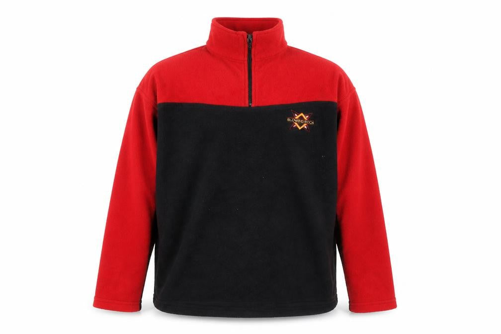 EXP Clothing Men's Red Black Fleece Pullover Sweatshirt Size L