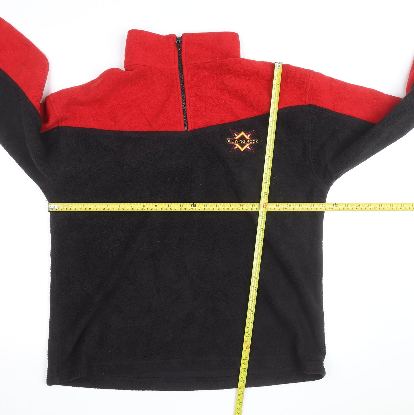 EXP Clothing Men's Red Black Fleece Pullover Sweatshirt Size L