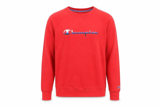 Champion Men's Red Crew Neck Pullover Sweatshirt Size L