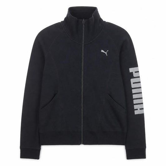 Puma Men's Black Full Zip High Neck Sweatshirt L Sportswear