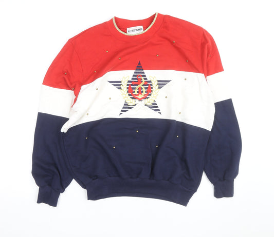 Alfred Dunner Unisex Multicoloured Nautical Graphic Pullover Sweatshirt M