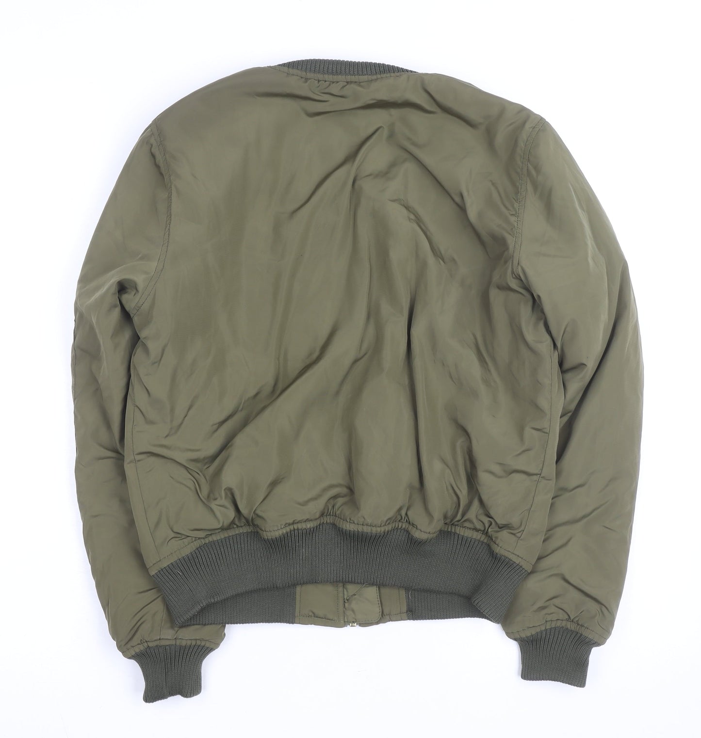 AQRXA Men's Green M Bomber Jacket Full Zip Casual Style