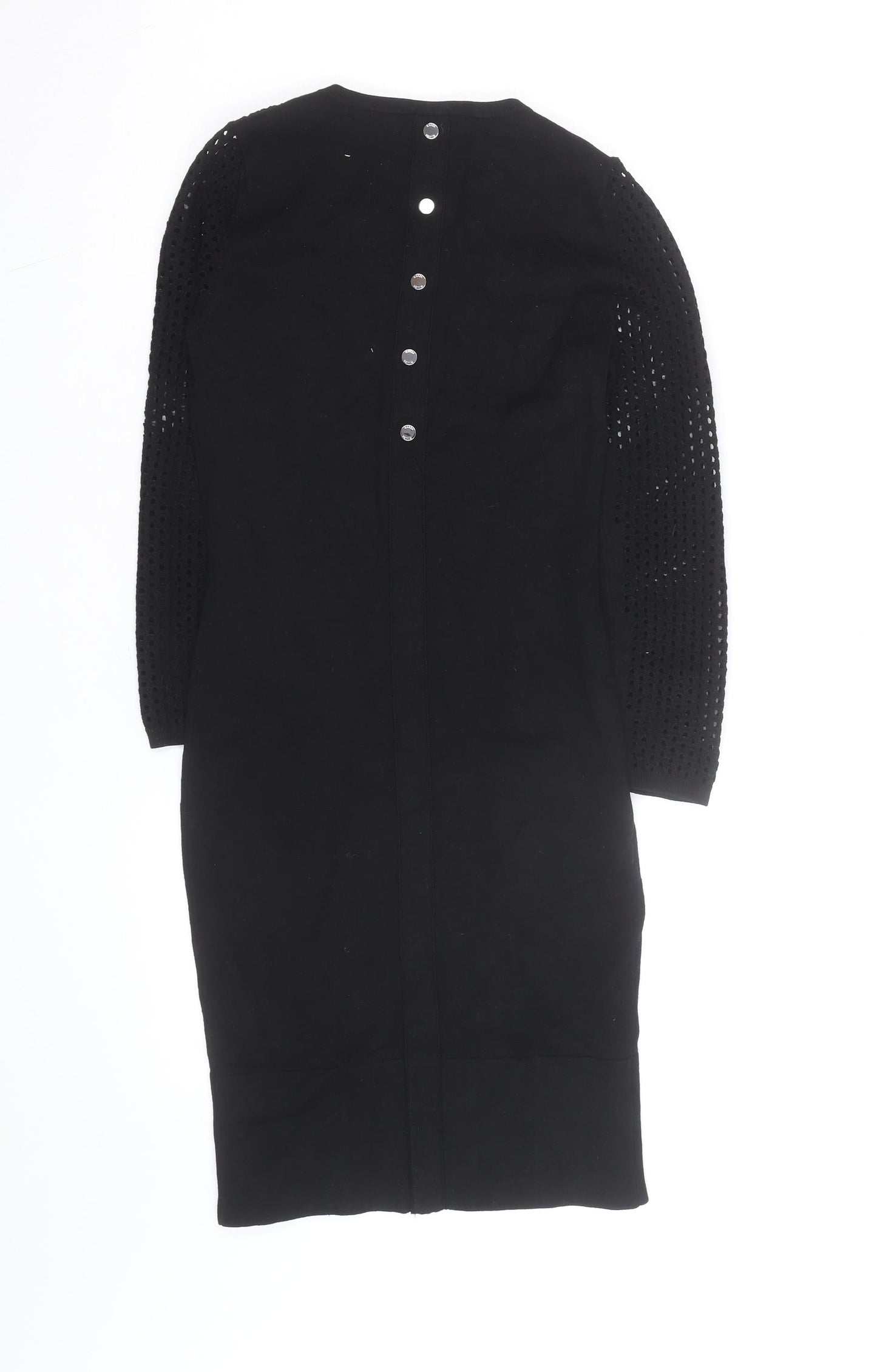 Karen Millen Women Black Knit Bodycon Dress Size S