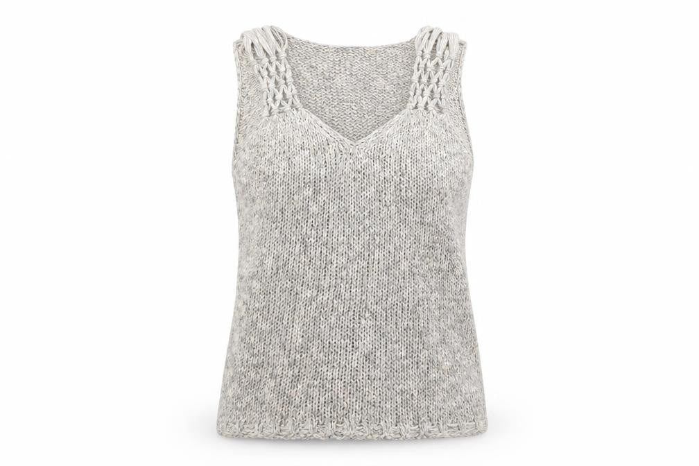 Next Women’s Beige Knit Sleeveless Vest Jumper UK 16