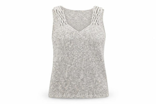 Next Women’s Beige Knit Sleeveless Vest Jumper UK 16