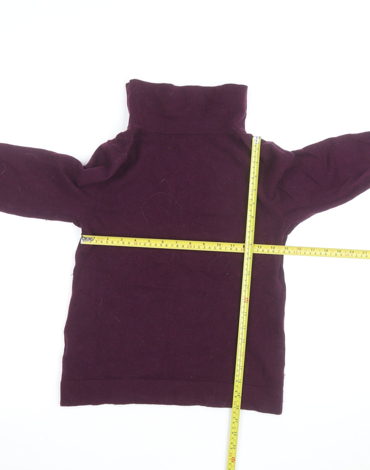 Hobbs Women’s Purple Roll Neck Wool Cashmere Jumper Size S