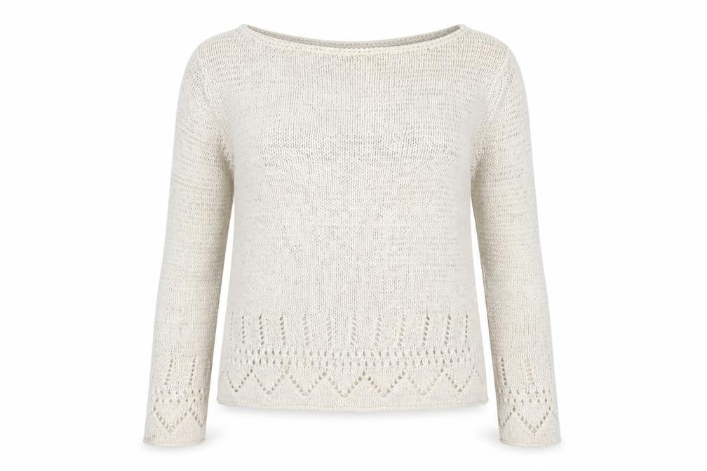 Principles Women’s Ivory Cotton Open-Knit Jumper Size 14