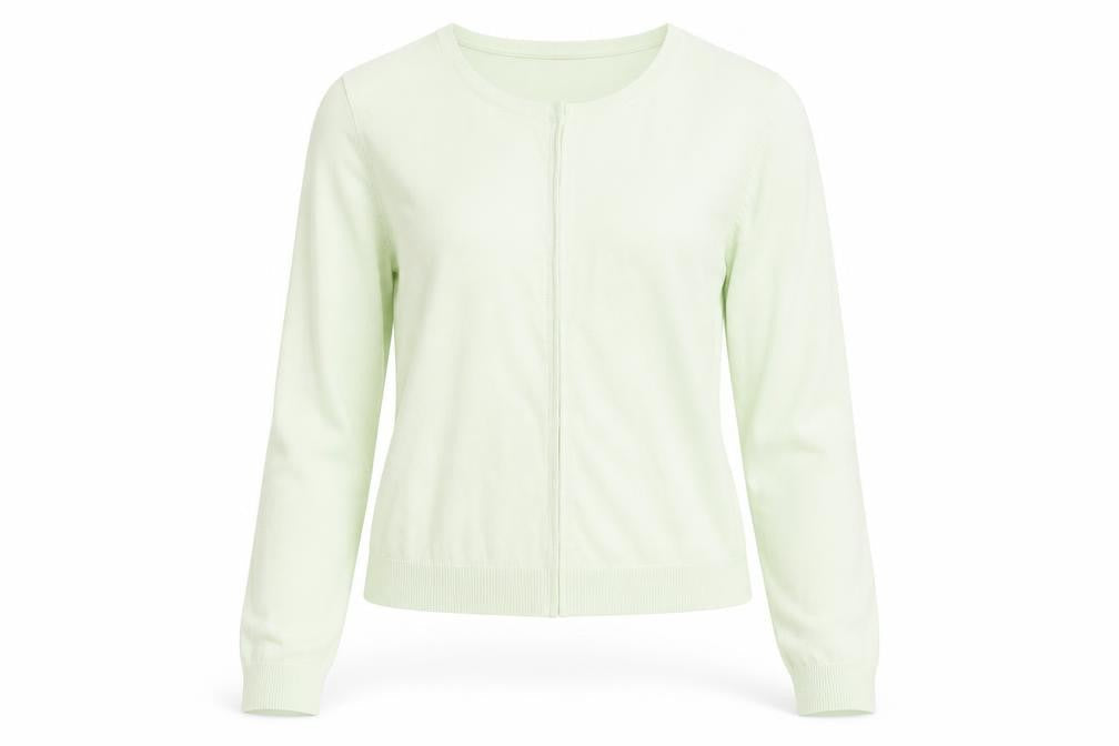 Jigsaw Women's Green Cotton Crew Neck Cardigan Size S