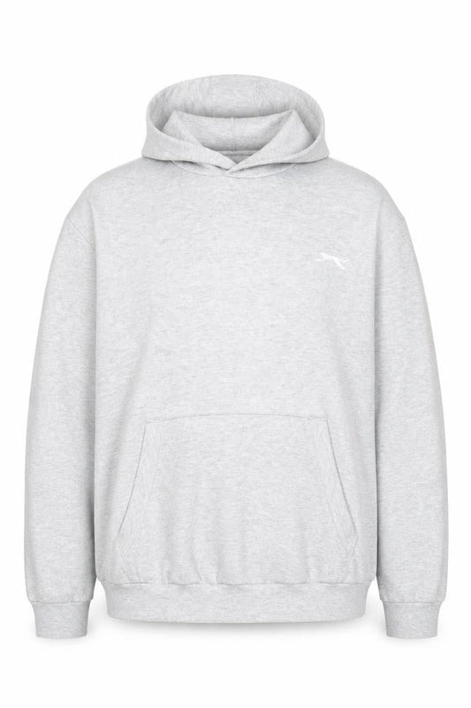 Slazenger Men's Grey 2XL Pullover Hoodie with Logo and Pocket