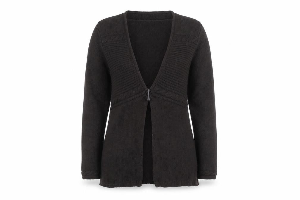 Kaliko Women's Brown Wool Blend Long Sleeve V-Neck Cardigan Size 10