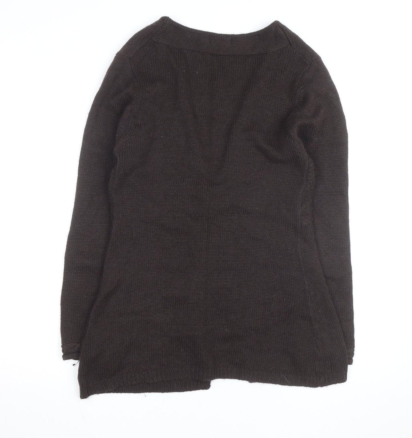 Kaliko Women's Brown Wool Blend Long Sleeve V-Neck Cardigan Size 10