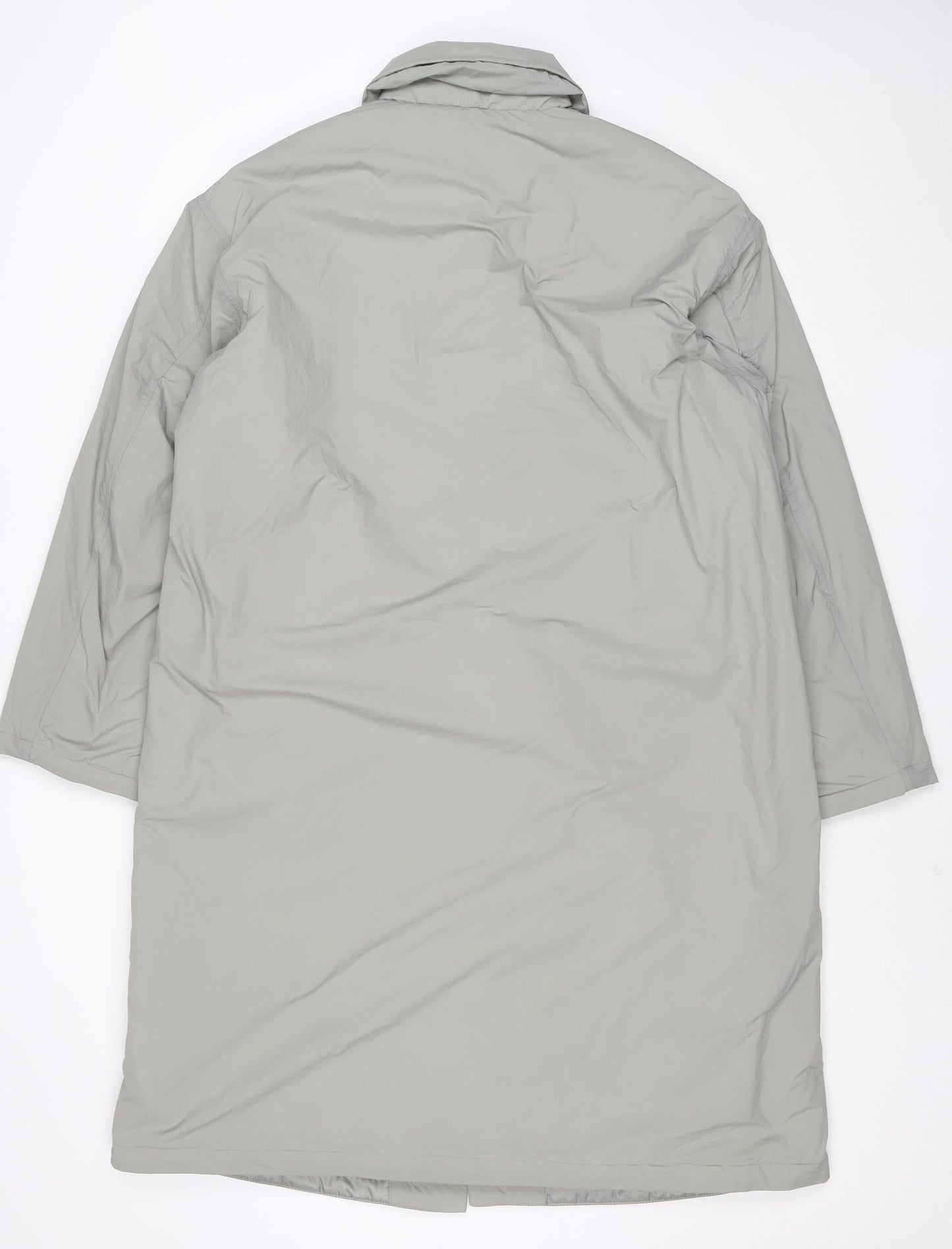 Uniqlo Men's Grey Stand-Up Collar Water Resistant Coat Size S