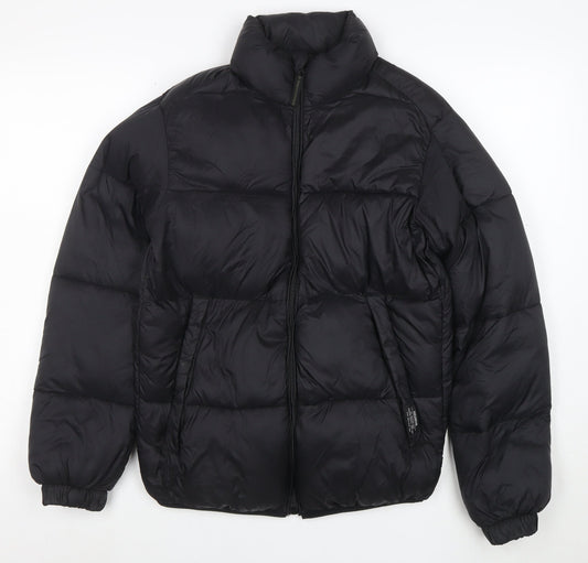 PULL&BEAR Womens Black Size 8 Puffer Jacket Winter Coat