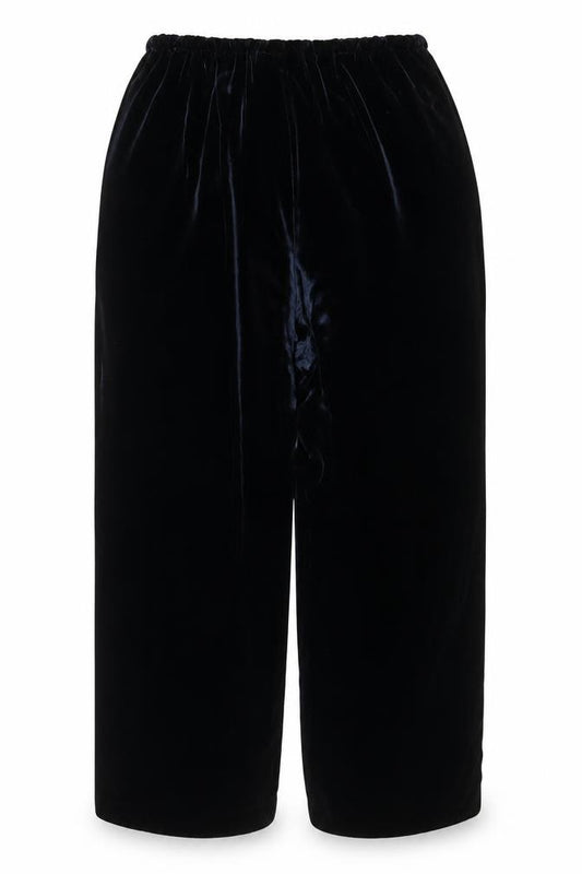 Racing Green Womens Blue Velvet Wide-Leg Trousers Size 14