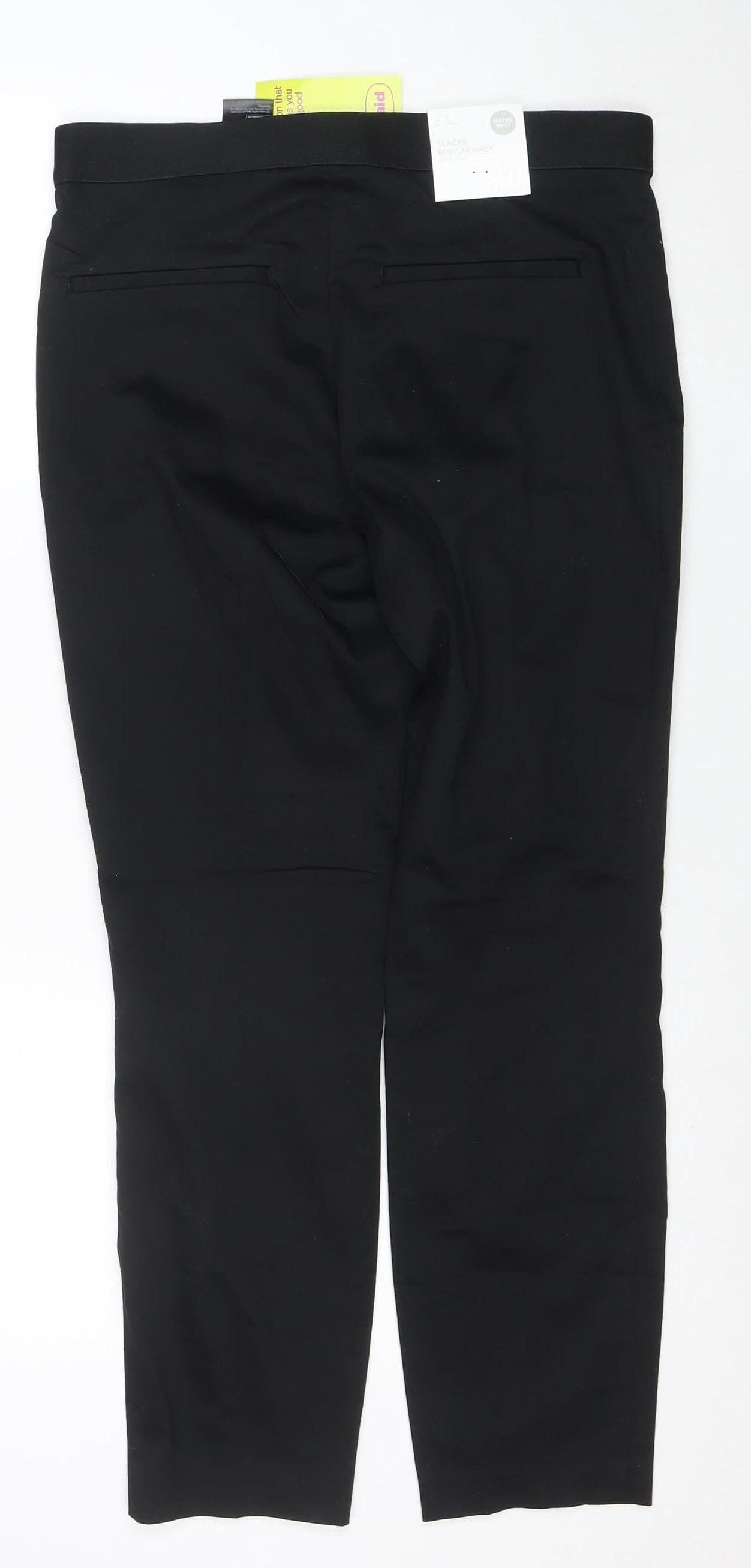 H&M Women’s Black Slim Fit Stretch Trousers Size 12