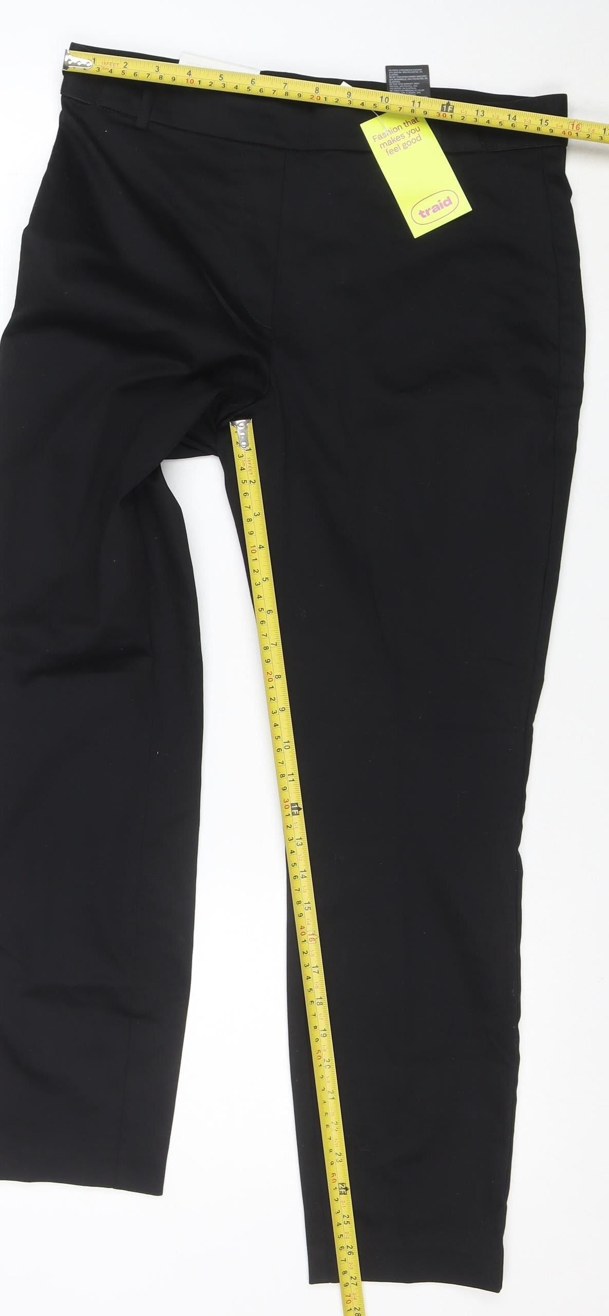 H&M Women’s Black Slim Fit Stretch Trousers Size 12