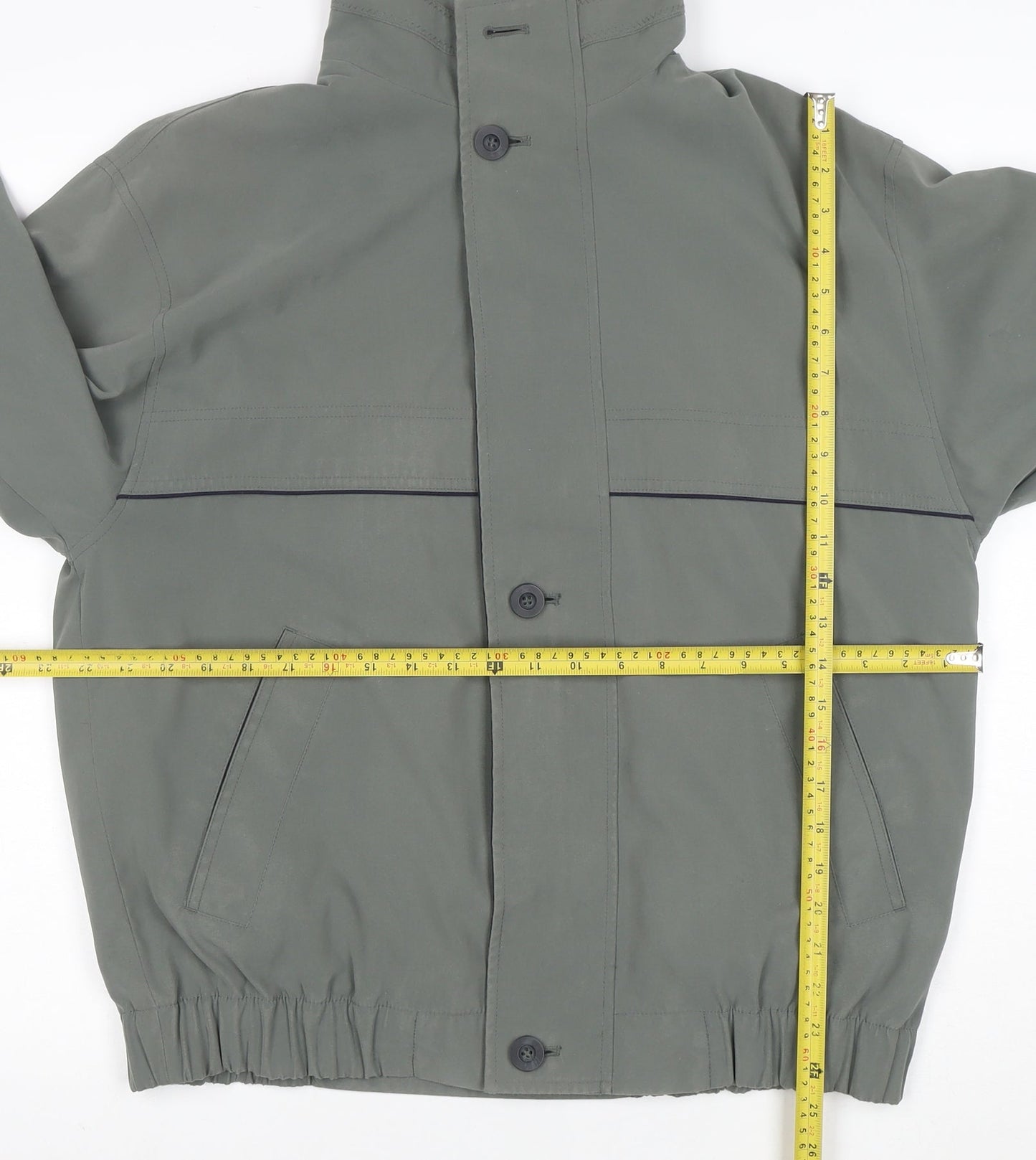 BHS Mens Grey Polyester Basic Jacket Size S Casual Lined