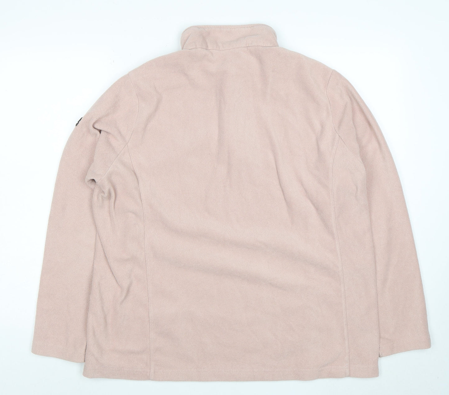 TOG24 Women's Beige Fleece 1/4 Zip Pullover Sweatshirt Size 16