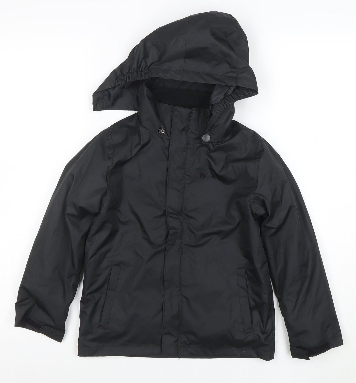 Mountain Warehouse Boys Black 5-6 Years Hooded Waterproof Rain Coat Jacket