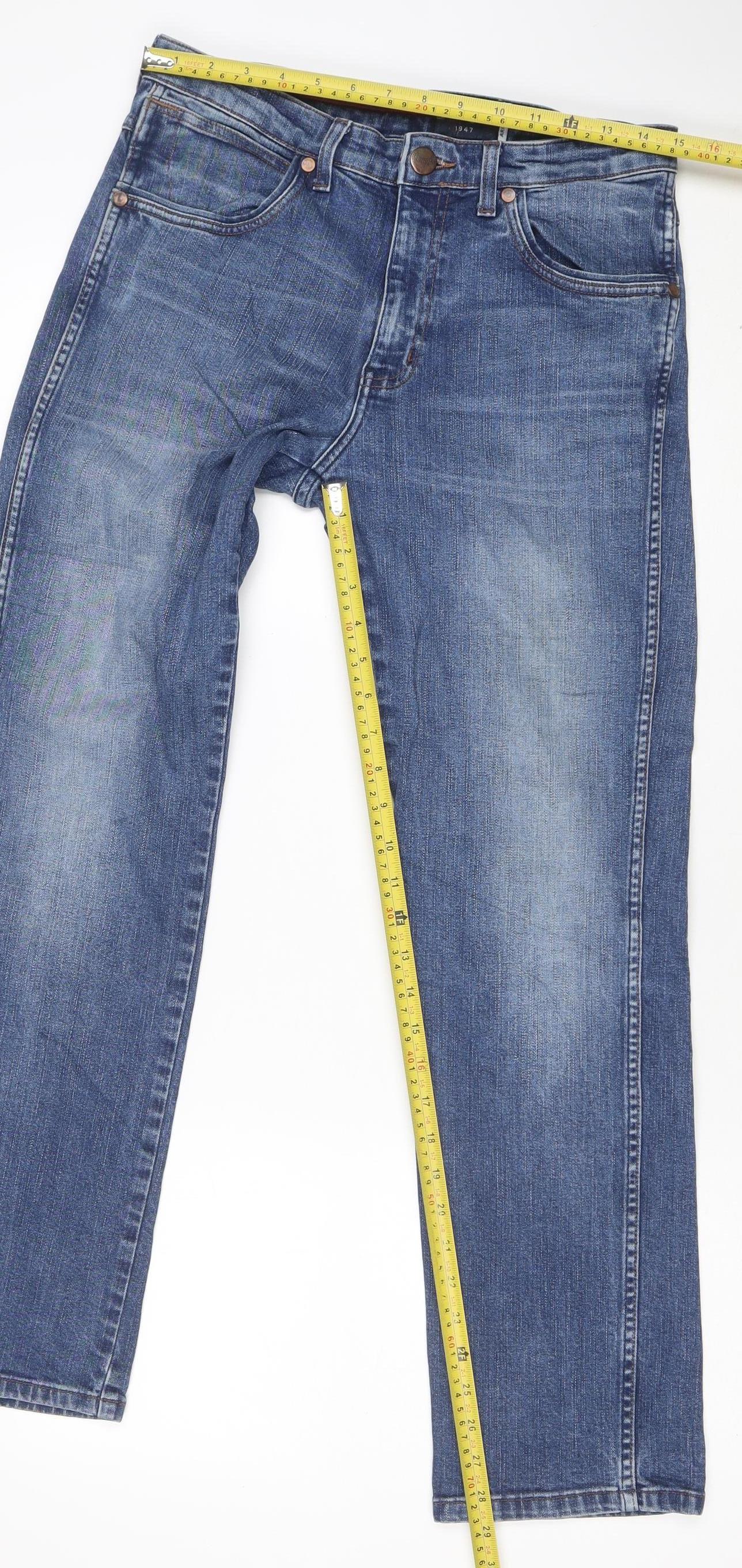 Wrangler Women Blue Straight Stretch Jeans W32 L30 Regular Fit