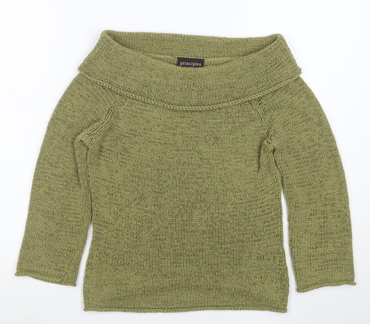 Principles Women’s Green Cowl Neck Knit Jumper Size 12