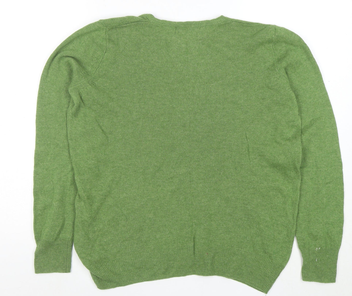 Marks and Spencer Women’s Green Merino Wool Crew Neck Jumper UK 14