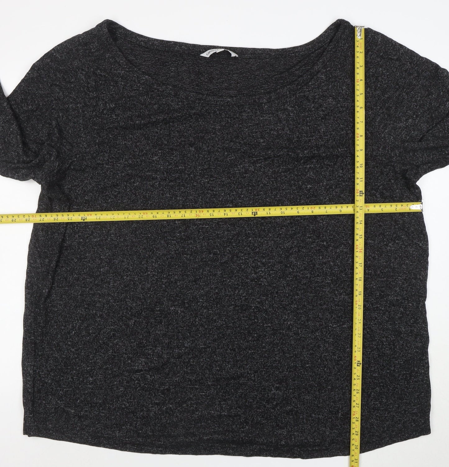 Capsule Women's Black 3/4 Sleeve Lightweight Knit Pullover Jumper Size 28